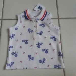 New JANIE and JACK Girls 12 18 M Tennis Polo Shirt